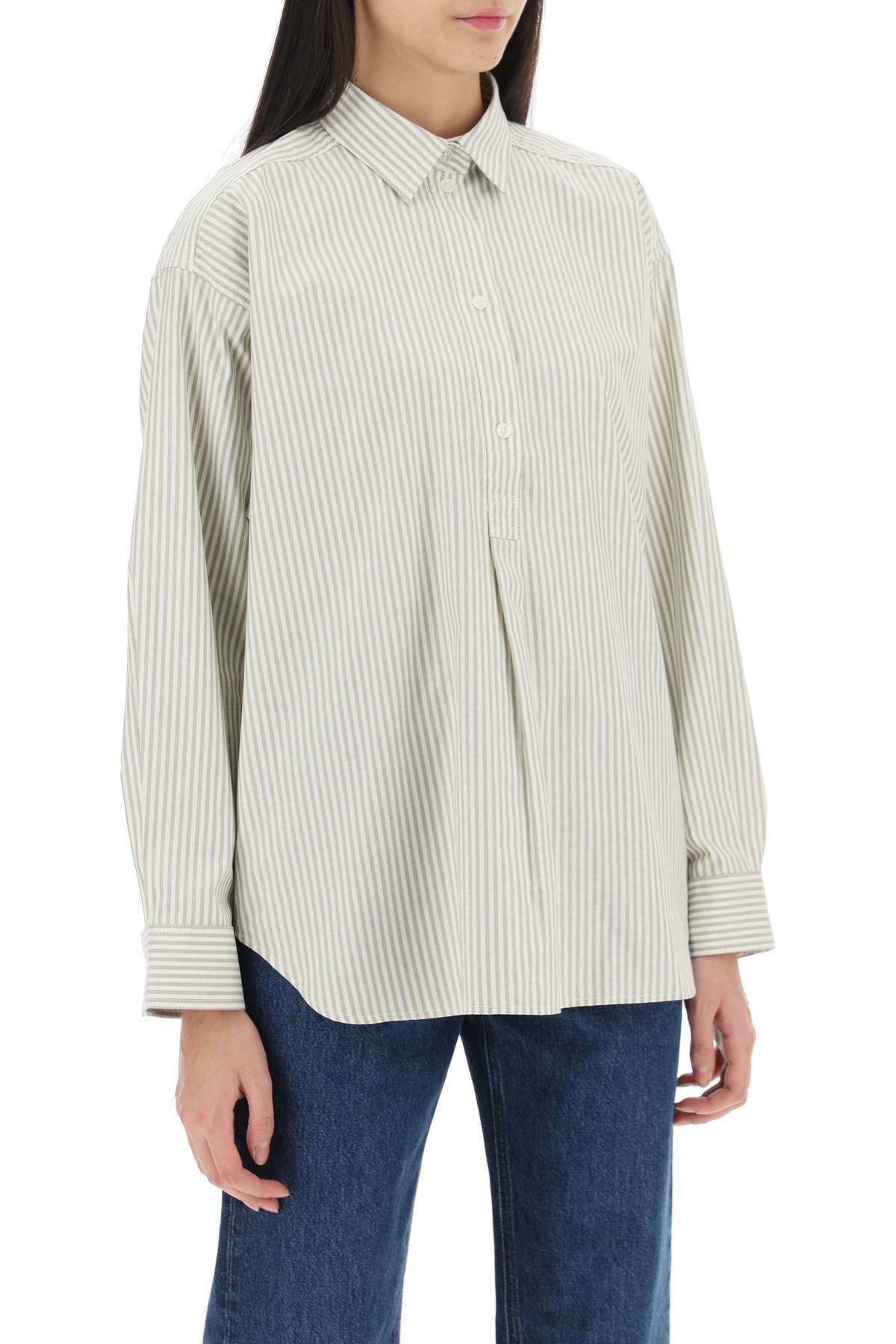 TOTEME striped oxford shirt White