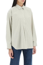 TOTEME striped oxford shirt White