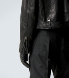 Rick Owens Dracubiker belted leather jacket