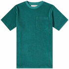 A Kind of Guise Men's Veloso Pocket T-Shirt in Grainy Dark Green