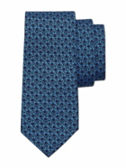 FERRAGAMO - Gancini-print Silk Tie