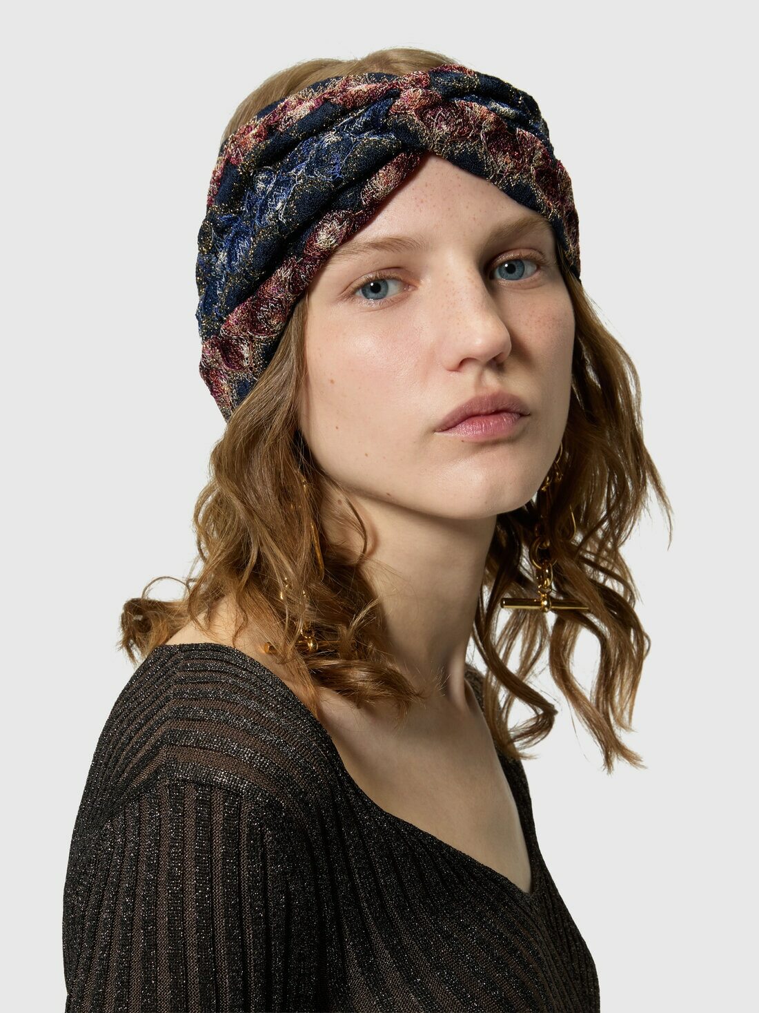 Missoni - Viscose lamé headband, Women, Multicoloured