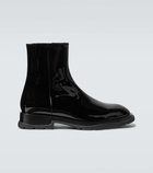 Alexander McQueen Slim Tread patent leather boots