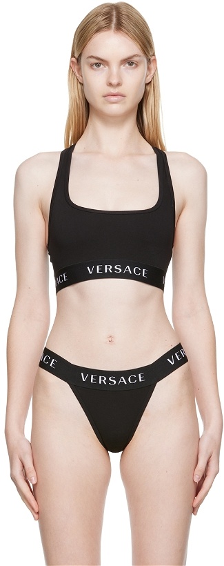 Photo: Versace Underwear Black Logo Bra