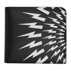 Neil Barrett Black and White Lightning Bolt Wallet