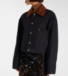 Plan C Cropped twill jacket