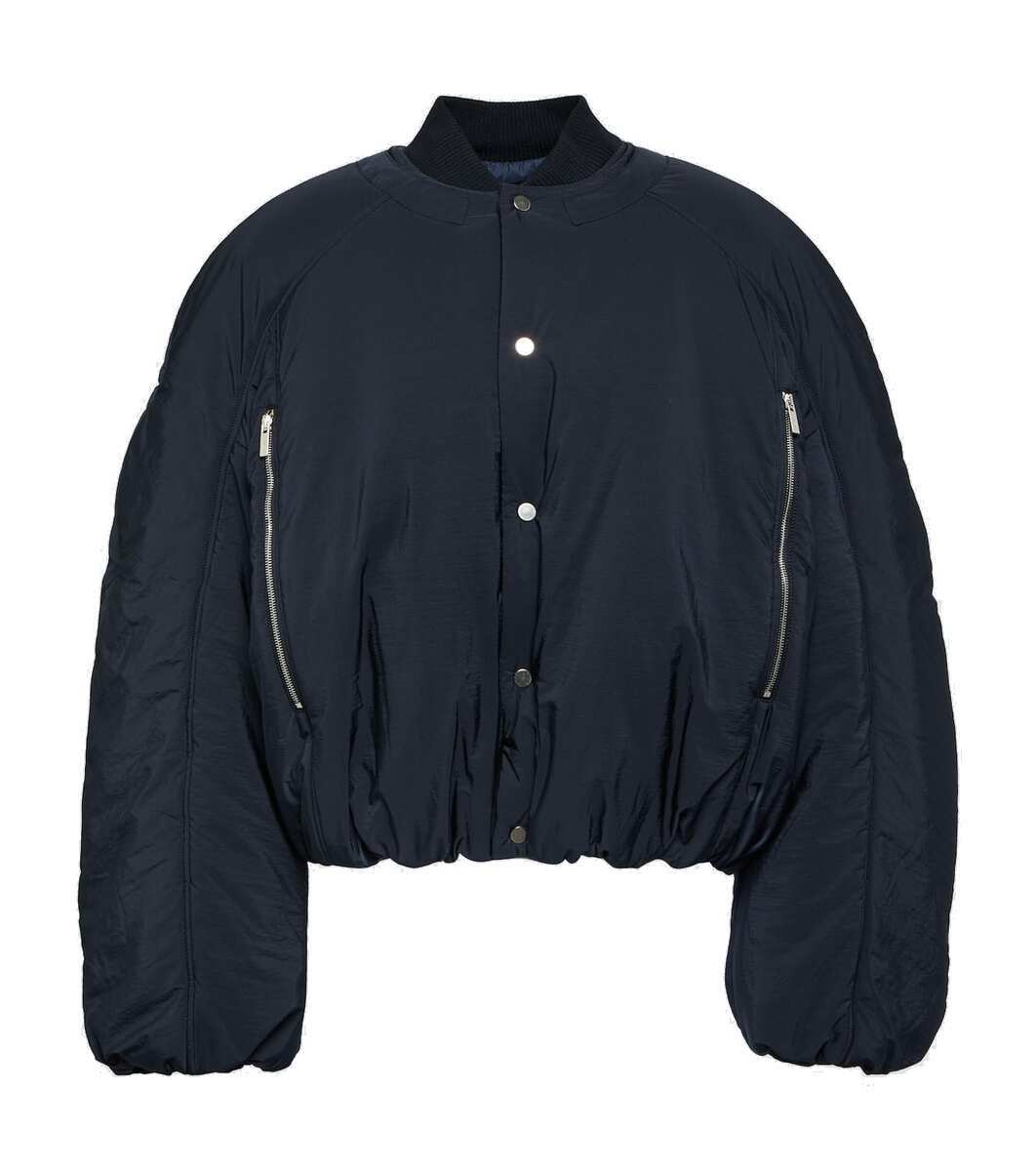 Jacquemus Gray Le Chouchou 'Le Bomber Feltro' Bomber Jacket Jacquemus Gray Le Chouchou 'Le Bomber Feltro' Bomber Jacket