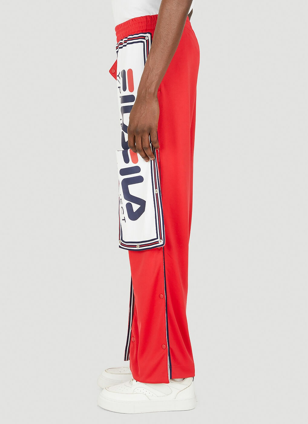 Snap Panel Track Pants in Red Y/Project x FILA