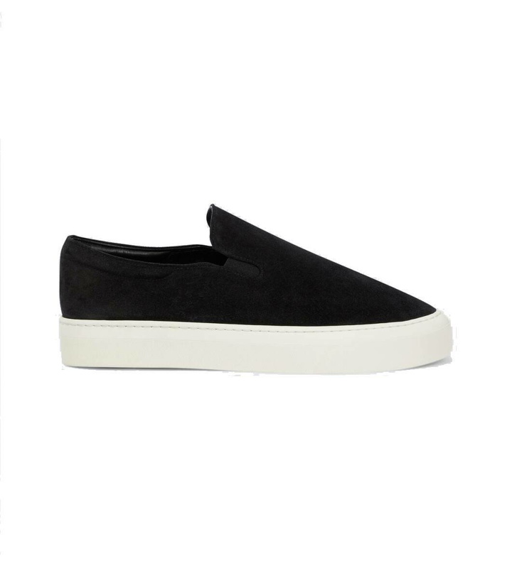 Photo: The Row Dean suede slip-on shoes