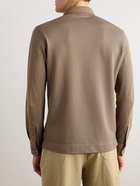 Zegna - Slim-Fit Cotton-Piquè Polo Shirt - Neutrals