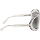 ALAÏA Grey Round Wraparound Sunglasses