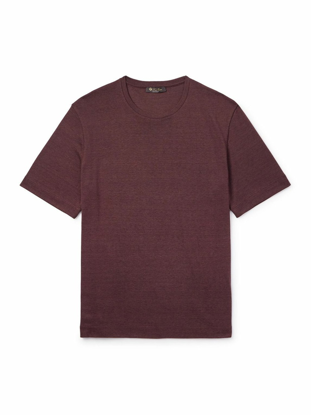 Photo: Loro Piana - Mazzorbo Silk and Cotton-Blend Jersey T-Shirt - Brown