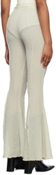 Yuzefi Off-White Flared Trousers