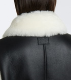 Loewe Shearling-trimmed leather jacket