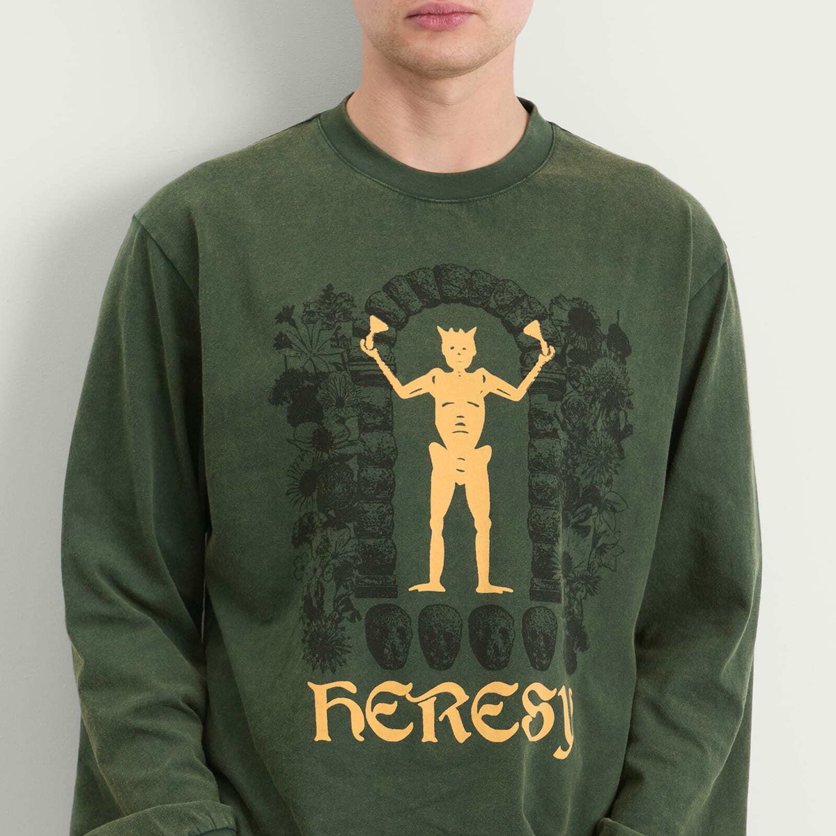 Heresy Men's Gateway Long Sleeve T-Shirt in Green Heresy