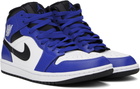 Nike Jordan Blue & Black Air Jordan 1 Mid Sneakers