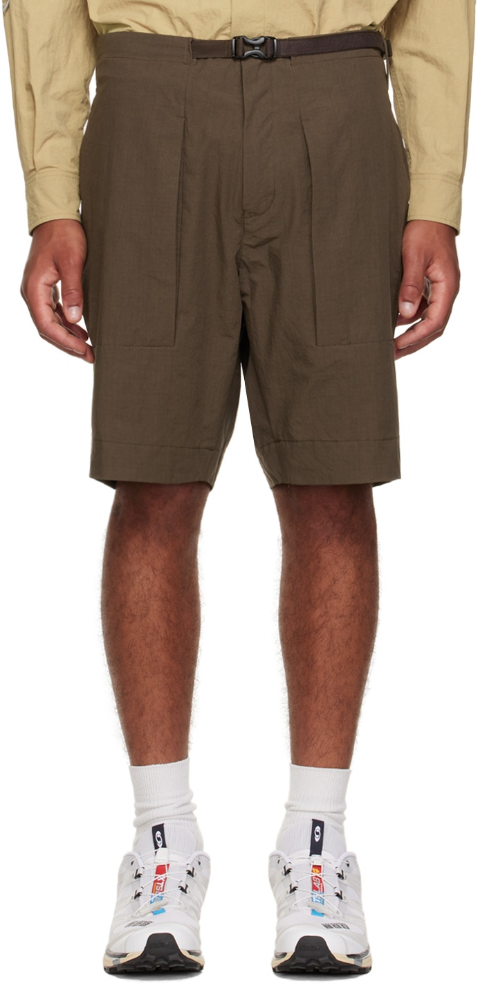 Photo: CCP Brown Pleated Pocket Shorts