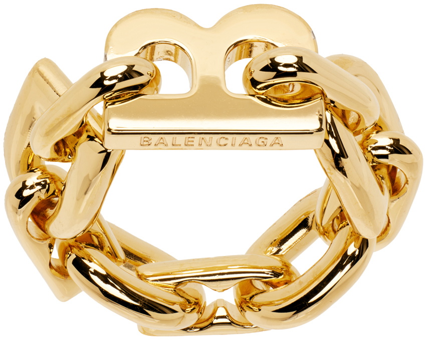Balenciaga Gold Cable Chain Ring