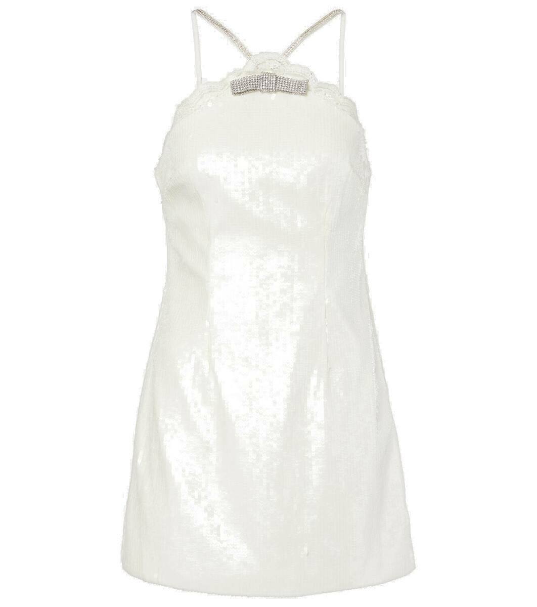 オールインワン・サロペット Self-Portrait Jewel Bow Detail Mini Dress Denim Diamante Bow Mini Dress – self-portrait-US