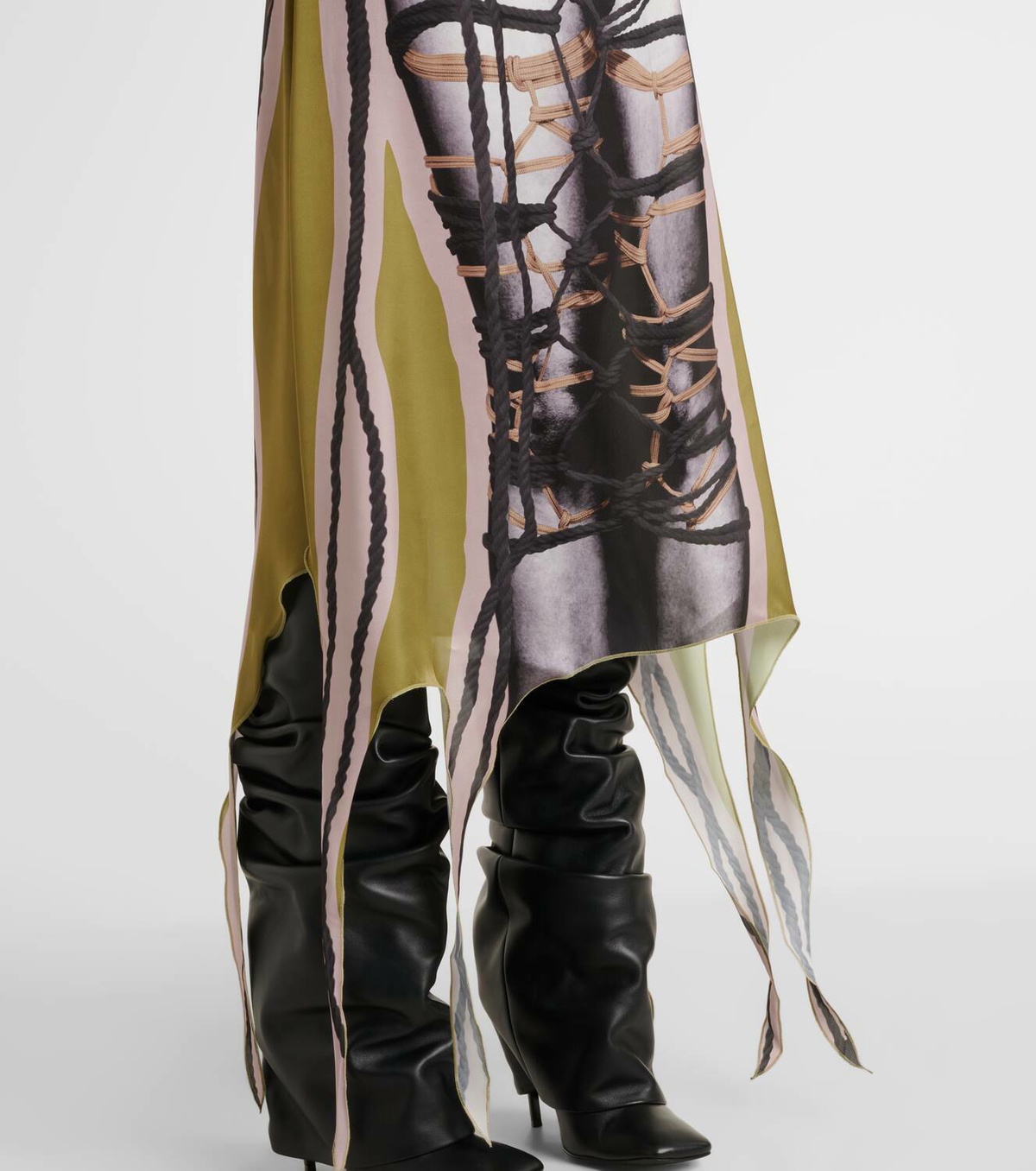 Y/Project Bondage printed midi dress