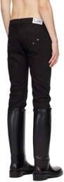 Ludovic de Saint Sernin Black Lace-Up Jeans