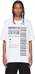 Versace Jeans Couture White Barcode T-Shirt