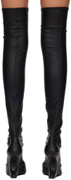 Rick Owens Lilies Black Cantilever 11 Thigh High Boots