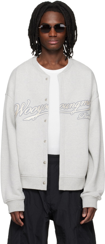 Photo: WOOYOUNGMI Gray Cardigan Sweatshirt