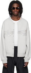 WOOYOUNGMI Gray Cardigan Sweatshirt