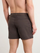 TOM FORD - Straight-Leg Mid-Length Swim Shorts - Brown