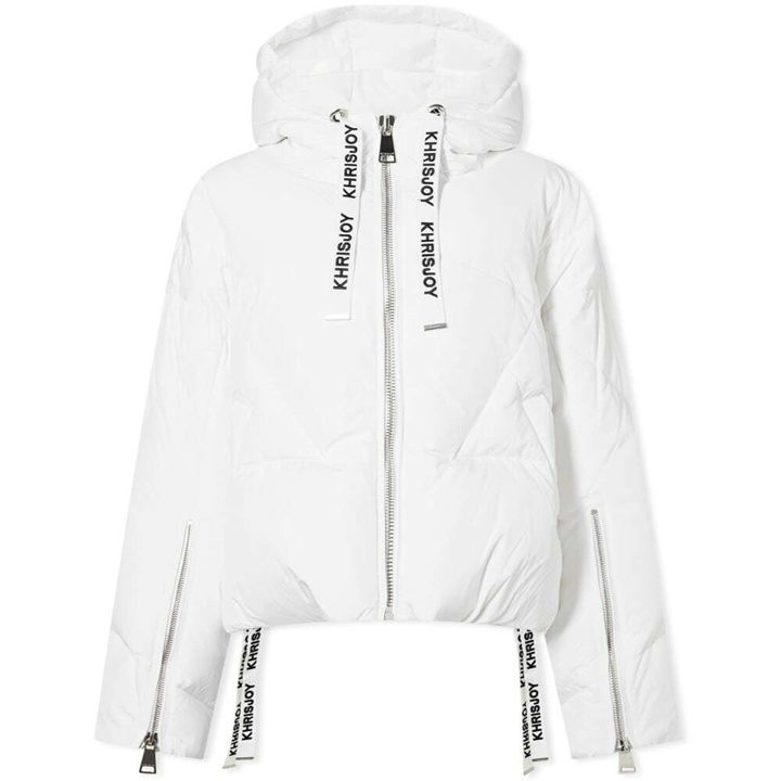 Photo: Khrisjoy Women's Khris Iconic Puffer Coat in White Grey Black