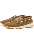EasyMoc Men's Merrimack Boat Sneakers in Dark Sand Suede