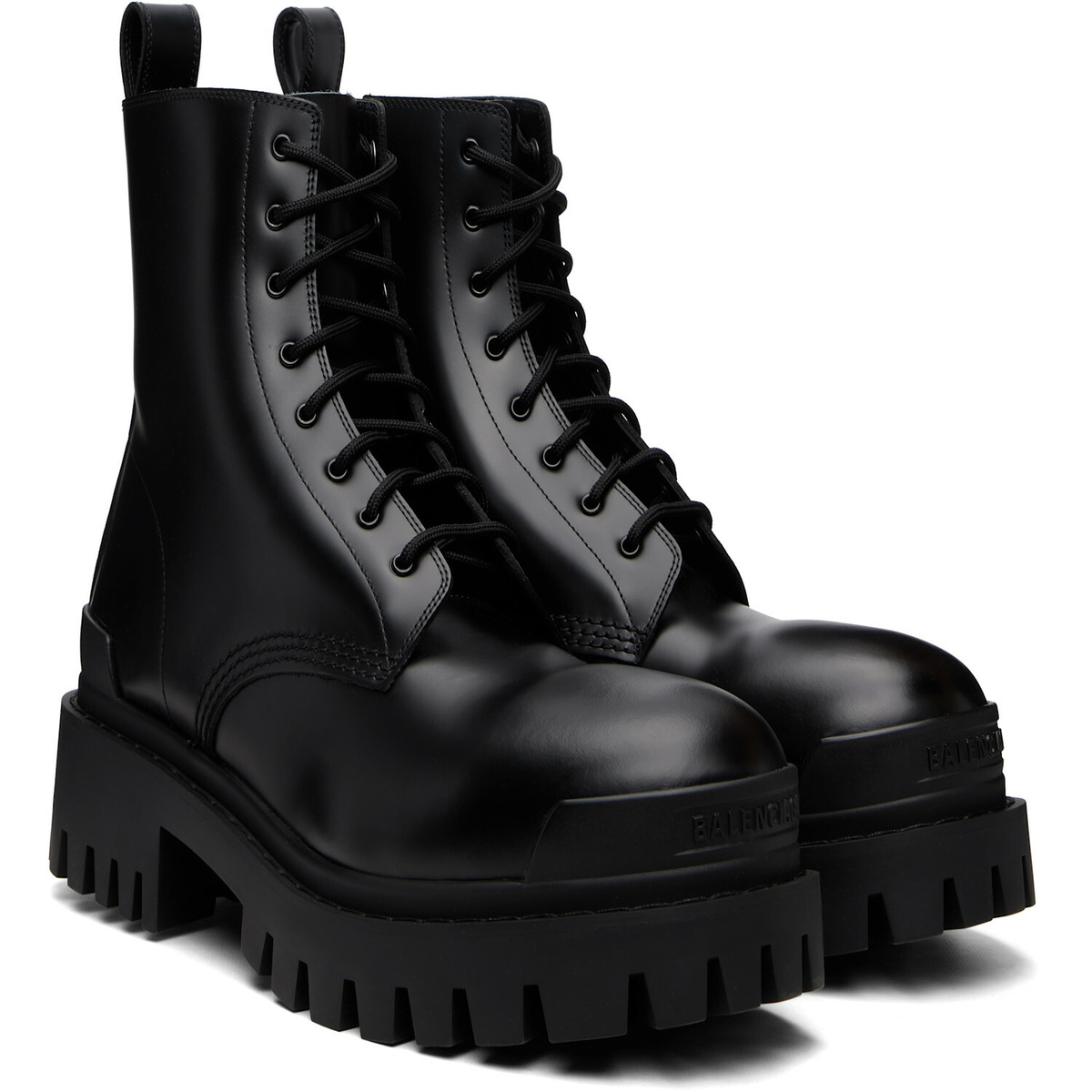 Balenciaga Black Strike Zip Boots