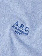 A.P.C. - Logo-Embroidered Cotton-Jersey T-Shirt - Blue