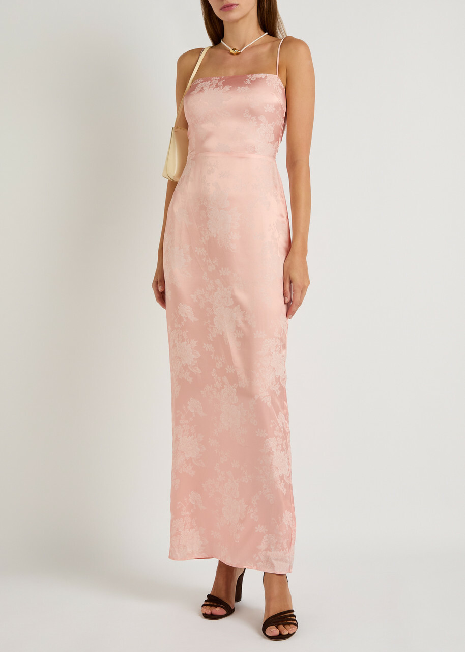 strapless open back dress Buy Plus Size Light Pink Pure Cotton Printed Long Dress For Women – Leeropa
