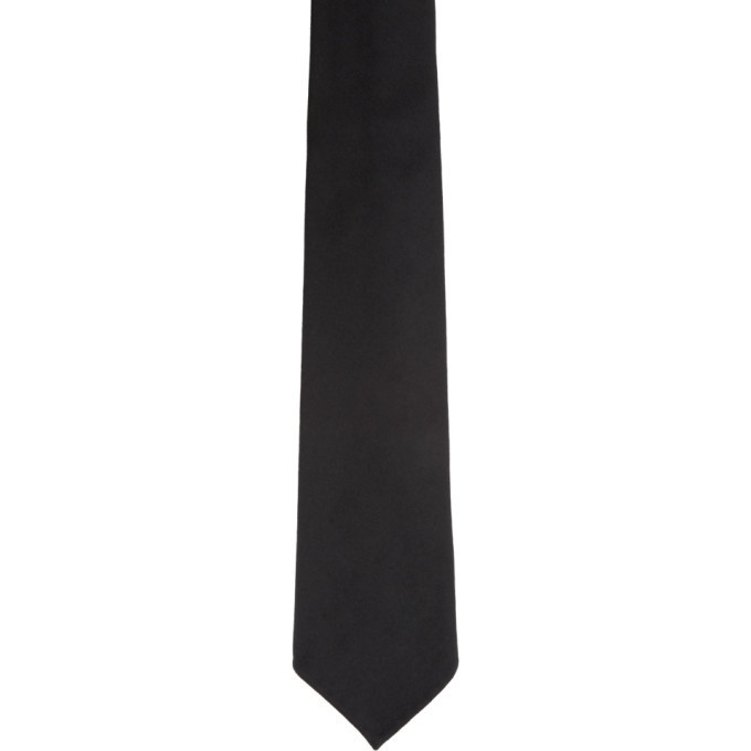 Photo: Husbands Black Flannel Woven Tie