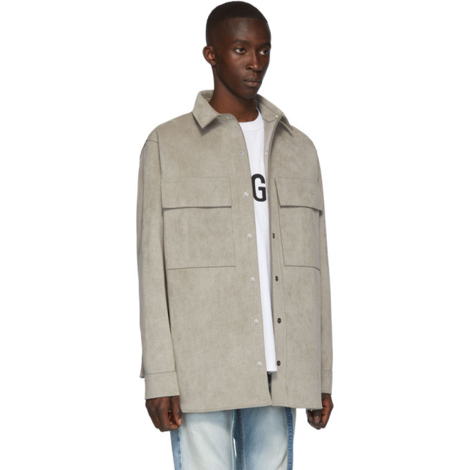 Fear of God Grey Suede Shirt Jacket Fear Of God