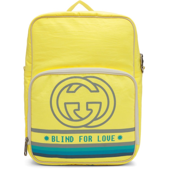 Photo: Gucci Yellow Medium Blind For Love Backpack
