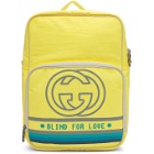 Gucci Yellow Medium Blind For Love Backpack