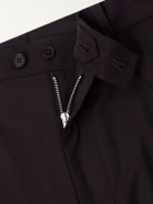 Kaptain Sunshine - Straight-Leg Wool-Poplin Trousers - Brown
