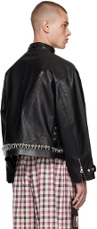 Chopova Lowena Black K-Point Leather Jacket