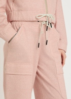 Moncler Logo-appliquéd Linen-blend Sweatpants Light Pink
