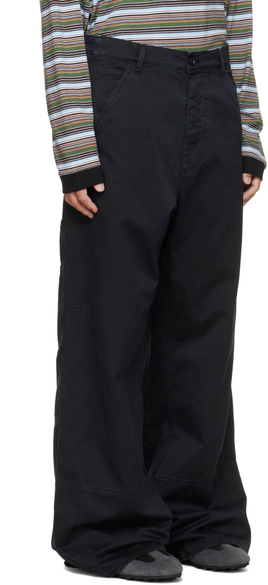 Marni Black Hammer Loop Trousers