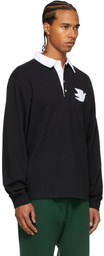 Palmes Black Grand Rugby Long Sleeve Polo