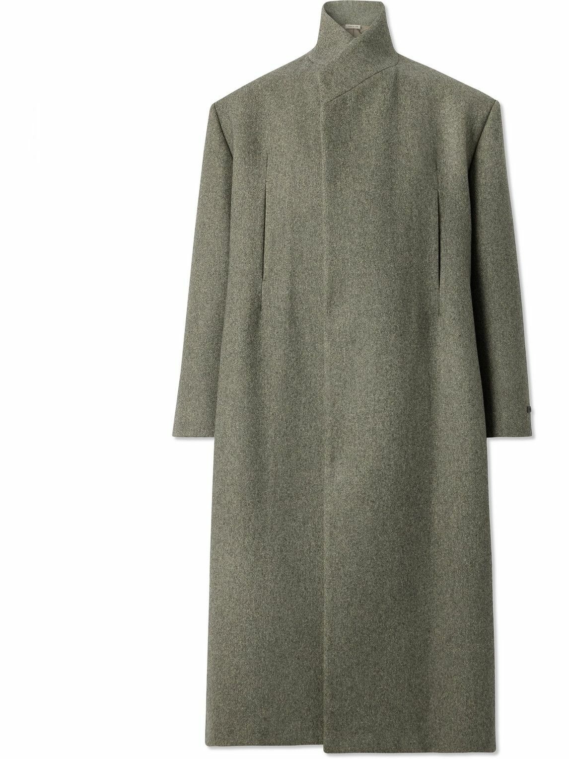 Photo: Fear of God - Virgin Wool and Cotton-Blend Overcoat - Green