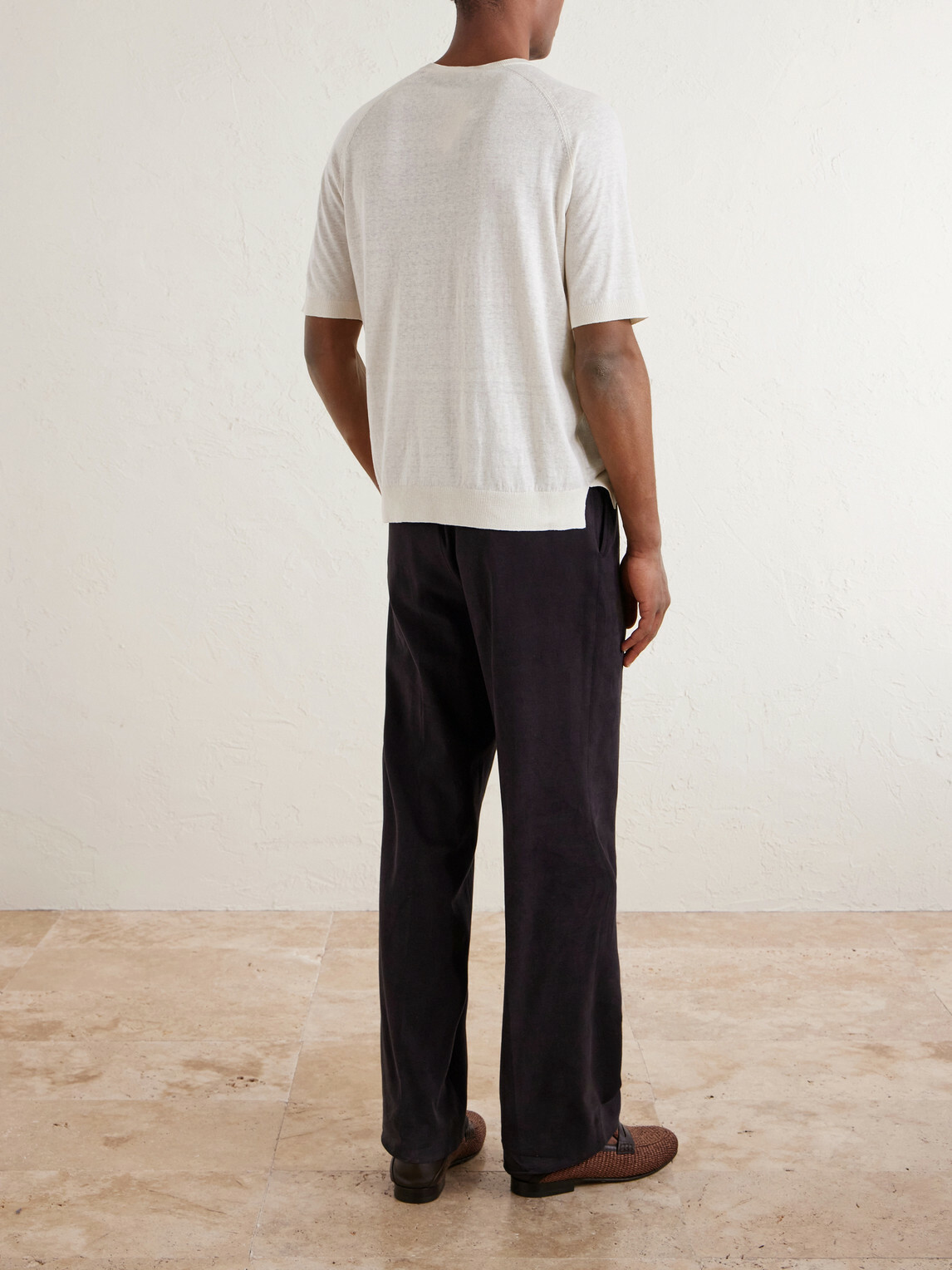 PIACENZA 1733 - Silk and Linen-Blend T-Shirt - Neutrals
