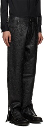 Han Kjobenhavn Black Embossed Leather Pants
