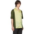 Dries Van Noten Green and Yellow Carltone Colorblocked Shirt