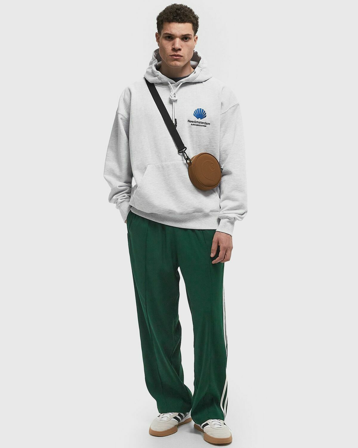New Amsterdam LOGO HOODIE SWEATER Grey Mens Hoody