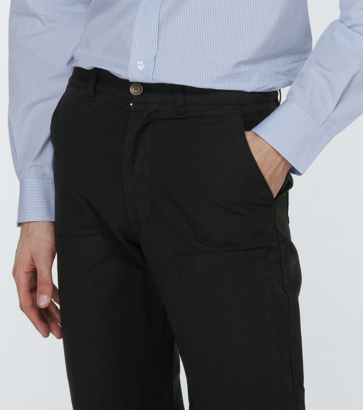 Winnie New York - Paneled straight canvas pants